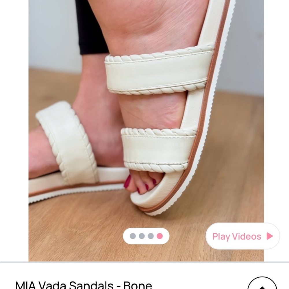 MIA Bone Sandals- never worn